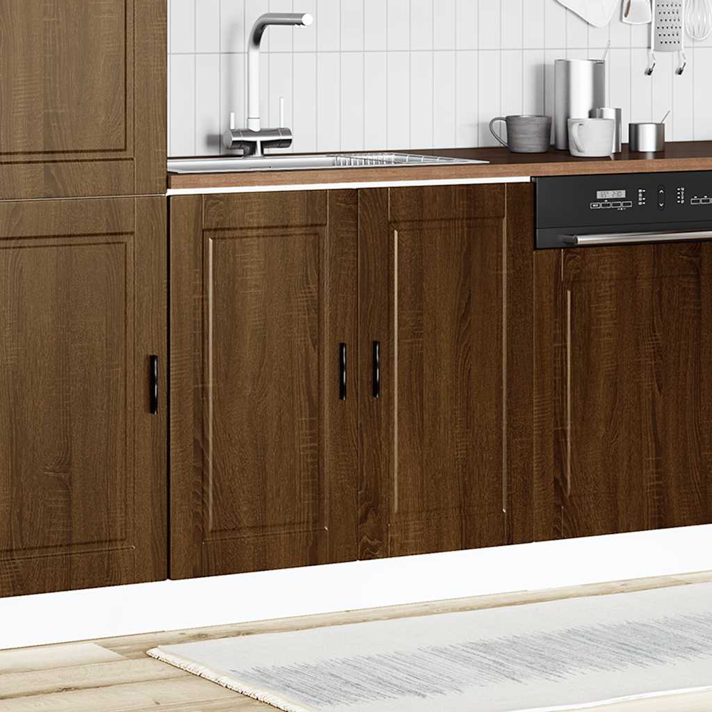 Vask underskap Porto brun eik 80x46x81,5 cm konstruert tre vidaXL