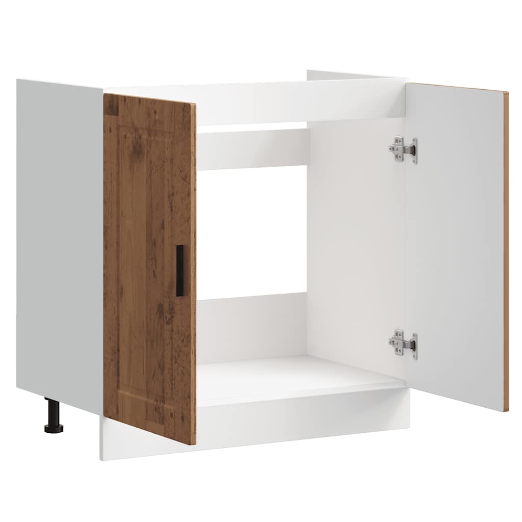 Vask underskap Porto gammelt tre 80x46x81,5 cm konstruert tre