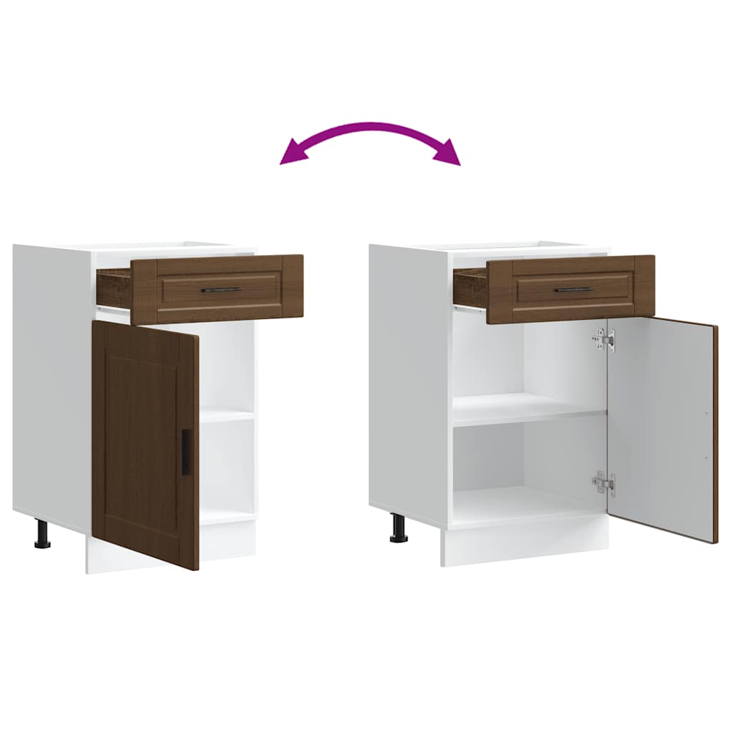 Kjøkken underskap Porto brun eik konstruert tre