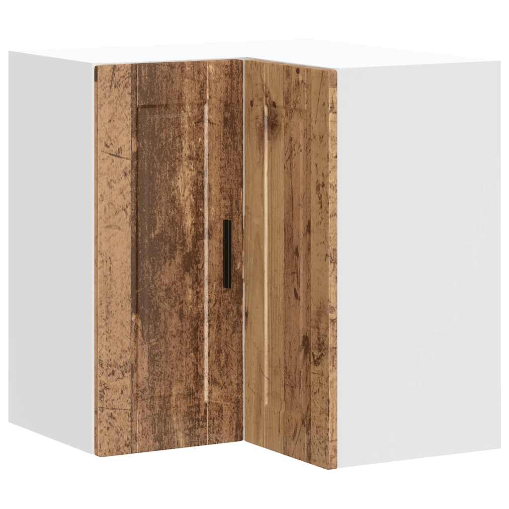 Kjøkken vegg hjørneskap Porto gammelt tre konstruert tre