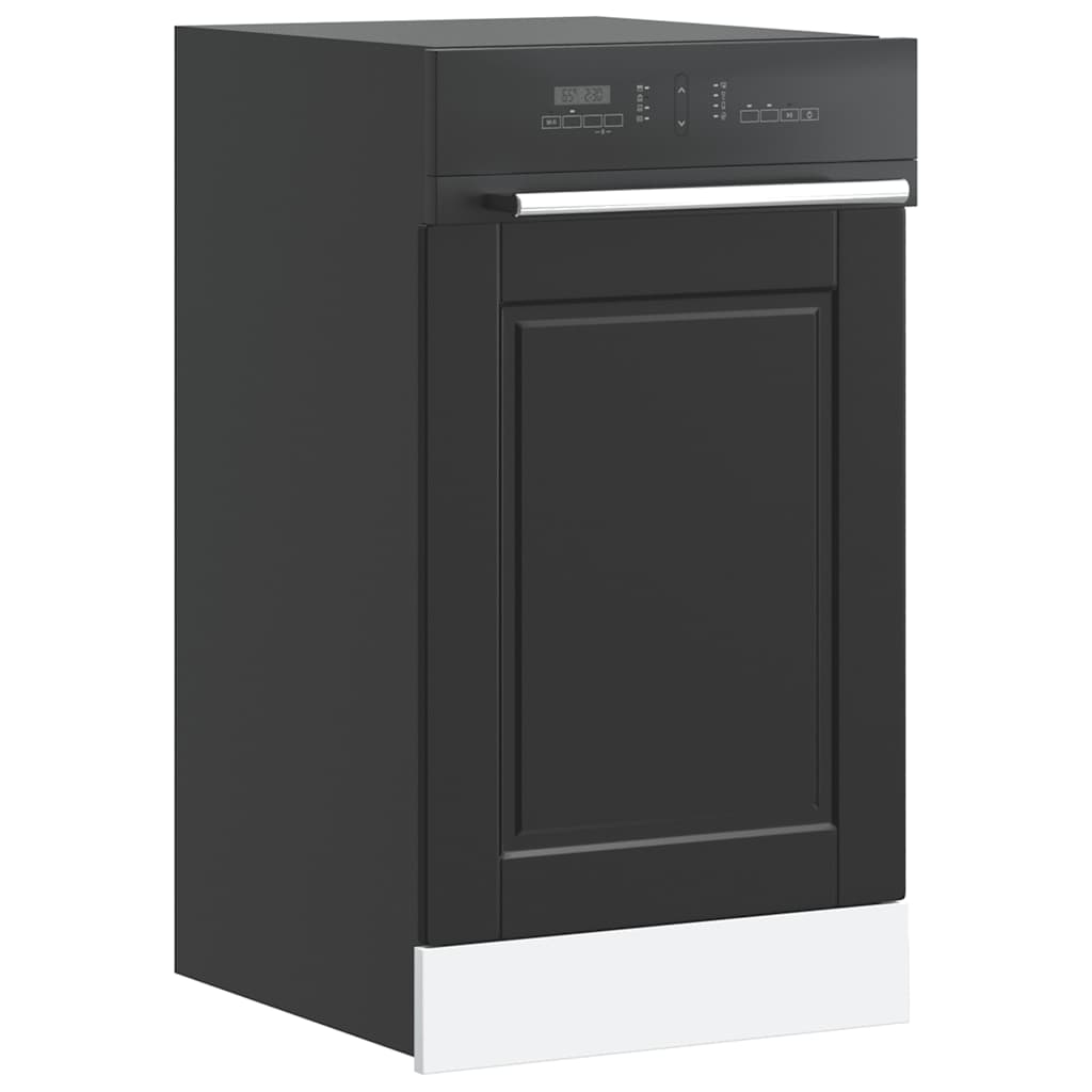 Oppvaskmaskin panel Porto svart 45x1,5x57 cm konstruert tre