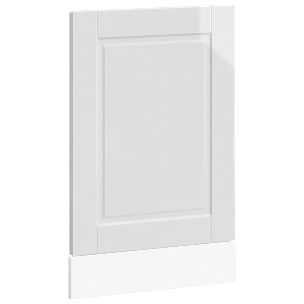Oppvaskmaskin panel høyglans hvit 45x1,5x57 cm konstruert tre