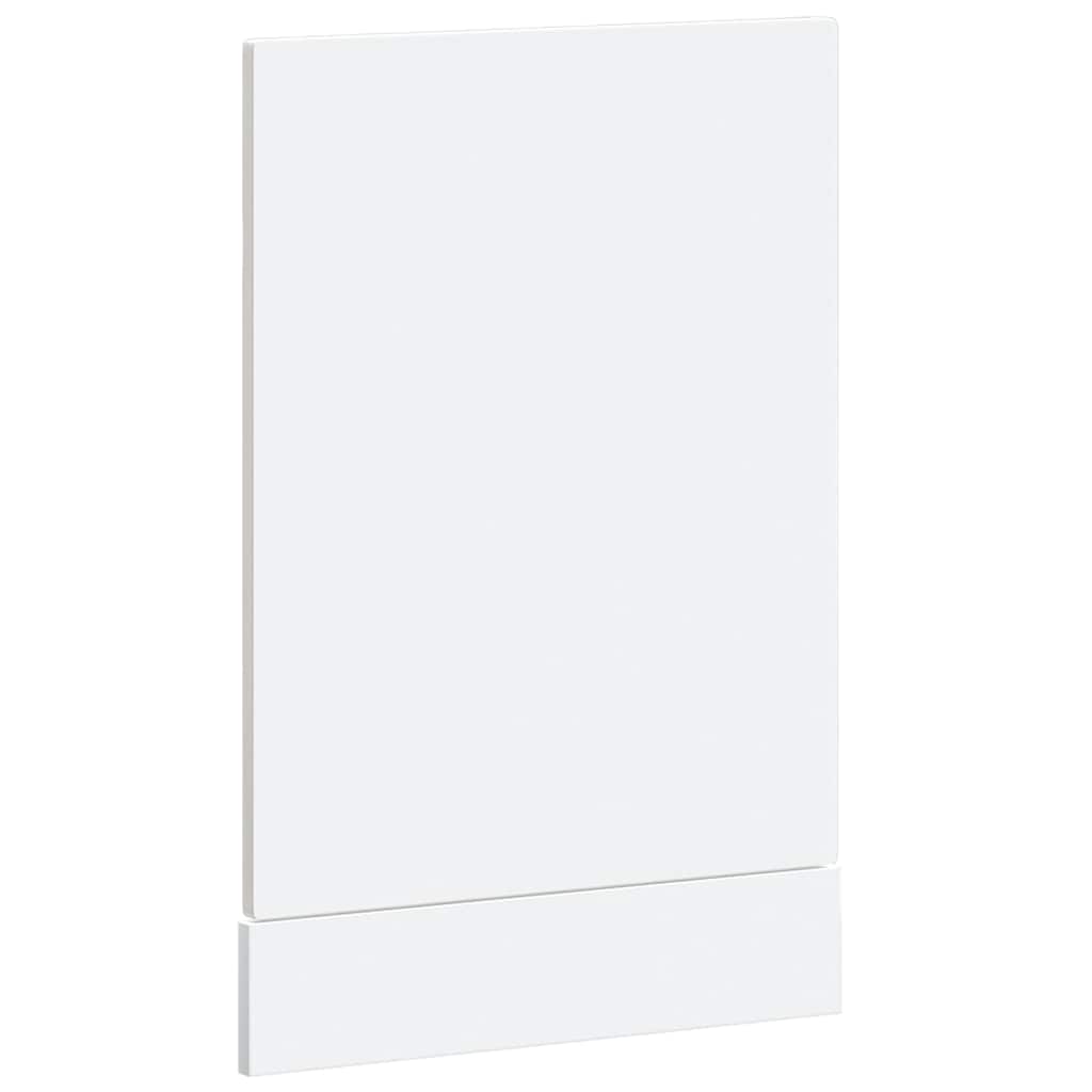 Oppvaskmaskin panel høyglans hvit 45x1,5x57 cm konstruert tre