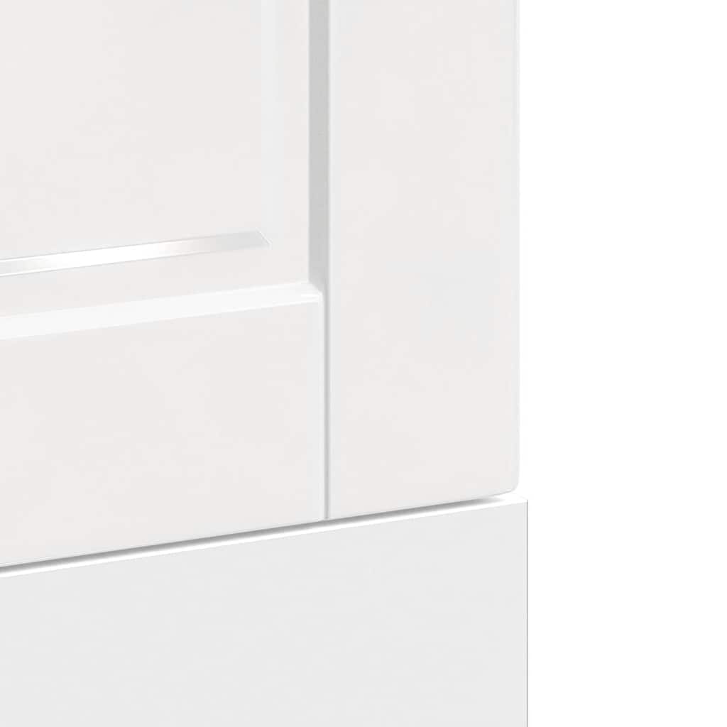 Oppvaskmaskin panel høyglans hvit 45x1,5x57 cm konstruert tre