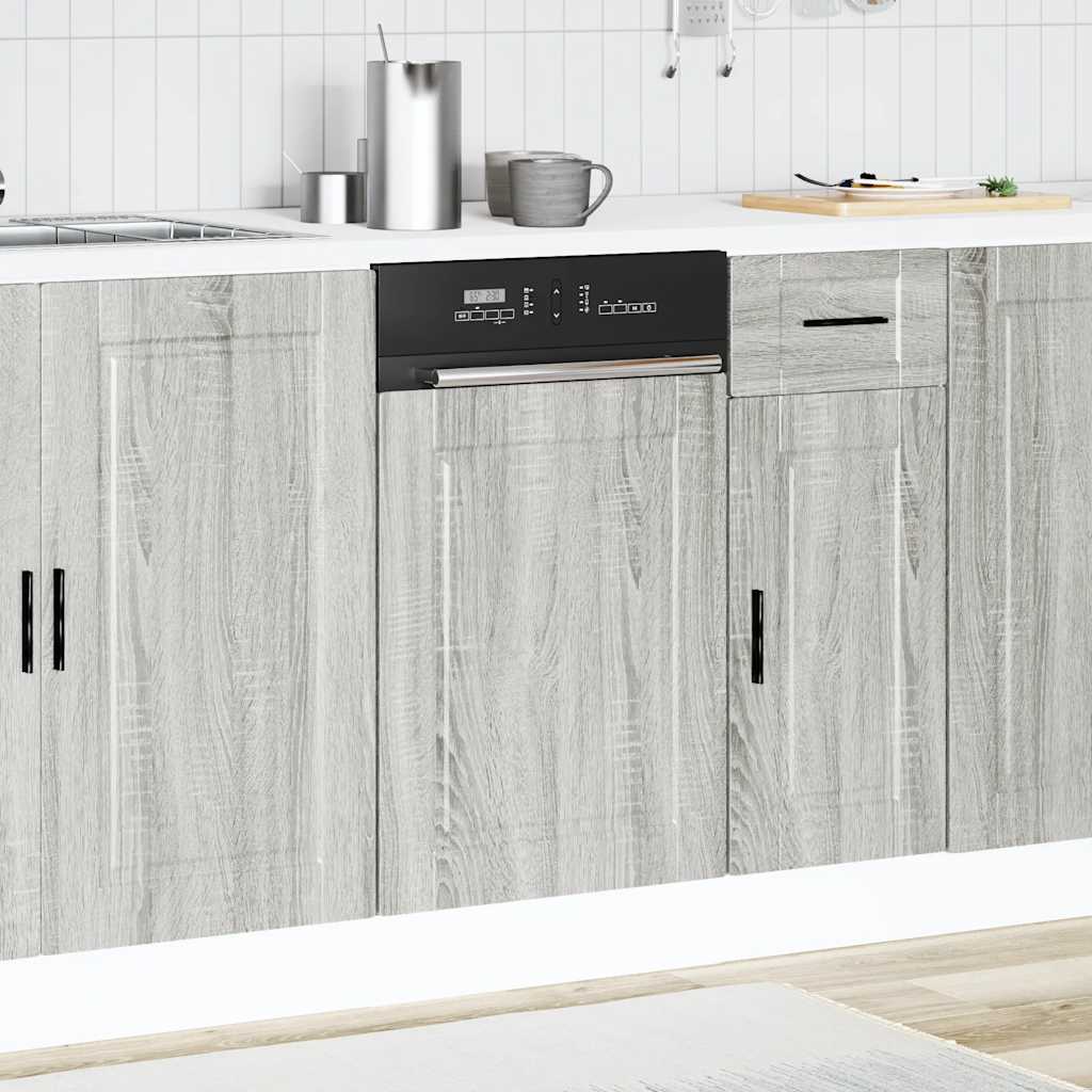 Oppvaskmaskin panel Porto grå sonoma 45x1,5x57cm konstruert tre