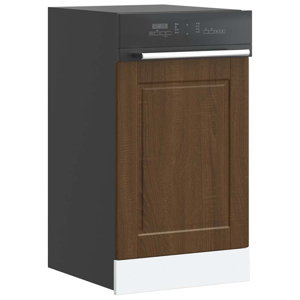Oppvaskmaskin panel Porto brun eik 45x1,5x57 cm konstruert tre