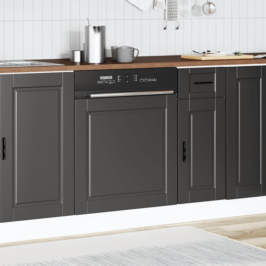 Oppvaskmaskin panel Porto svart 60x1,5x57 cm konstruert tre