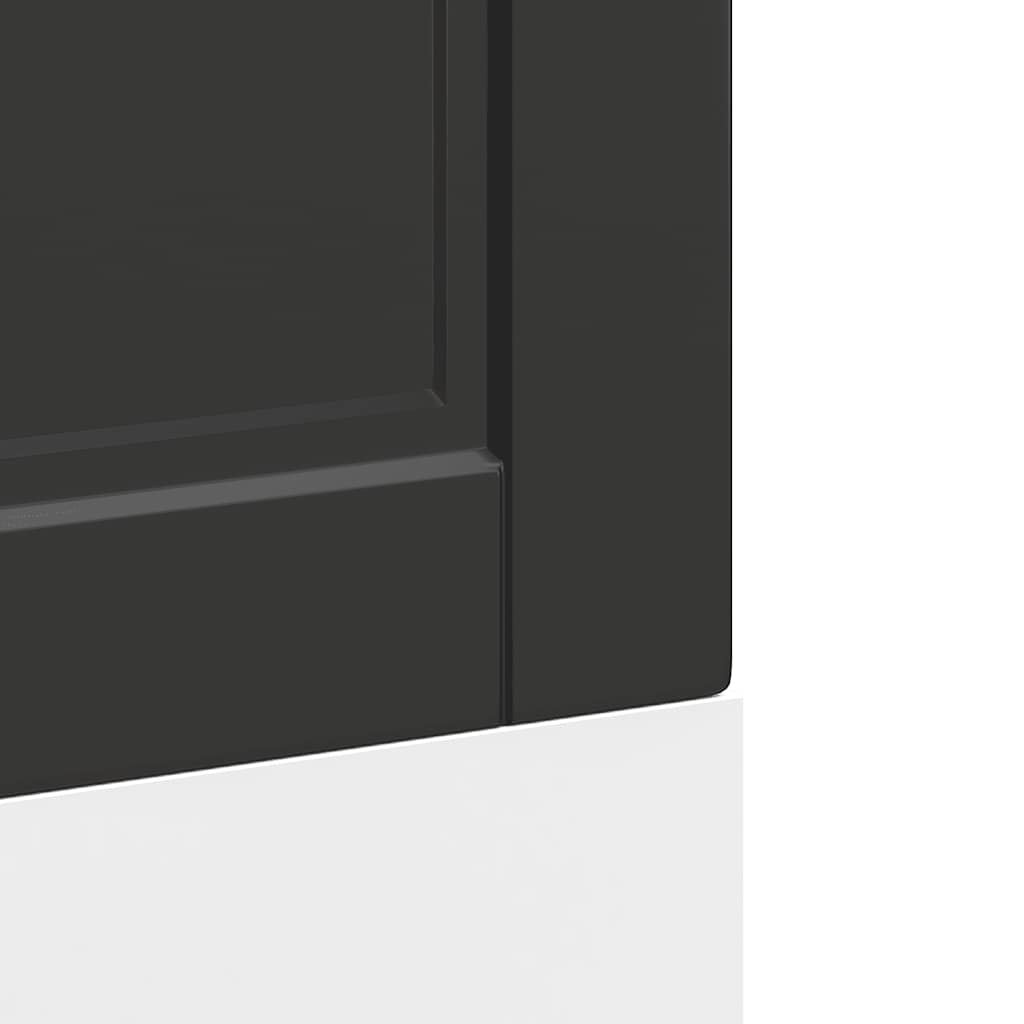 Oppvaskmaskin panel Porto svart 60x1,5x57 cm konstruert tre