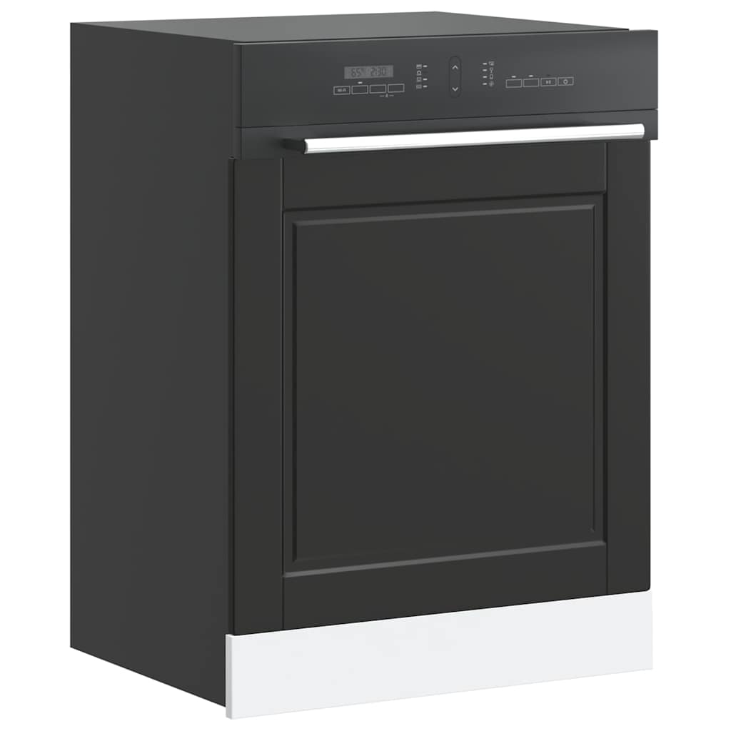 Oppvaskmaskin panel Porto svart 60x1,5x57 cm konstruert tre