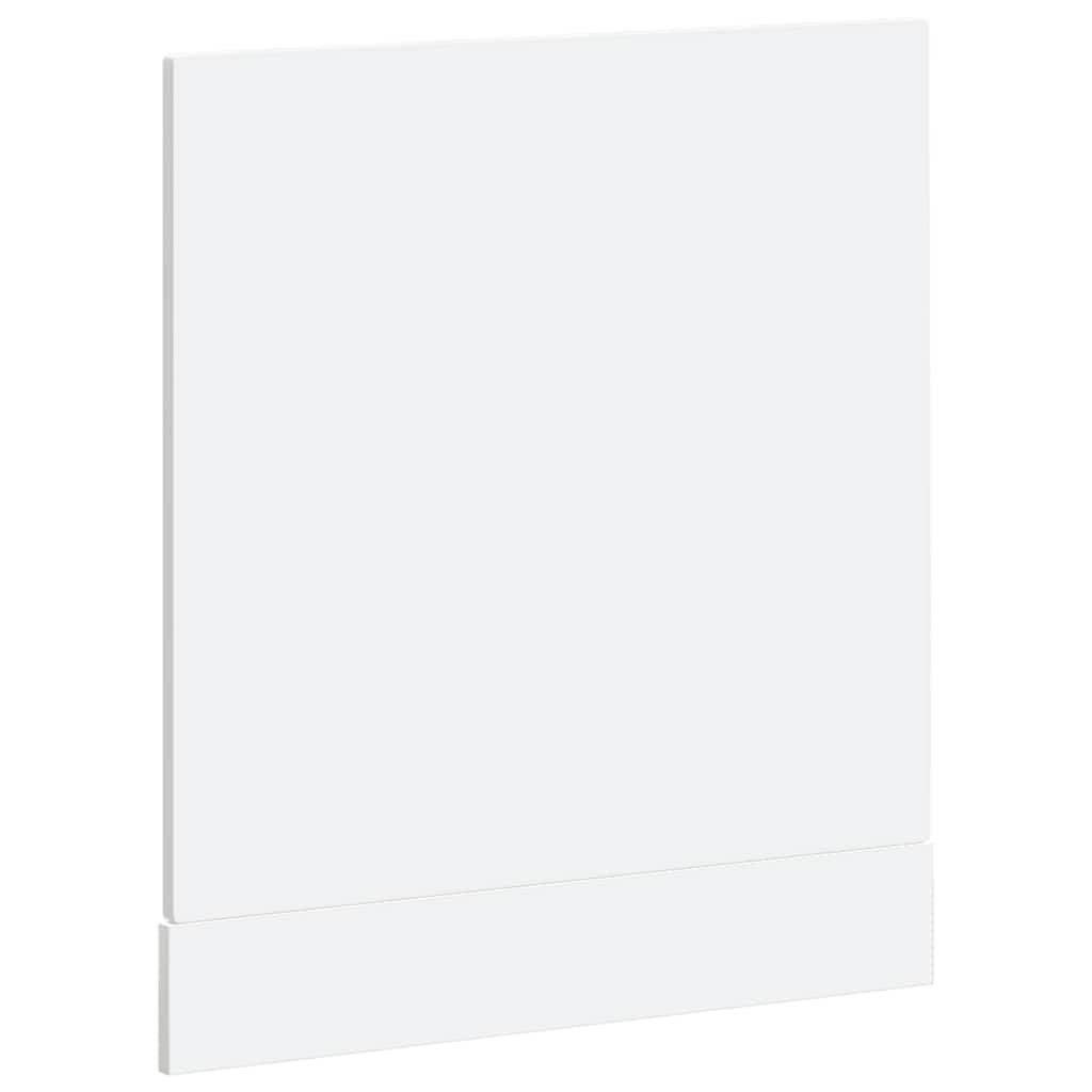 Oppvaskmaskin panel høyglans hvit 60x1,5x57 cm konstruert tre