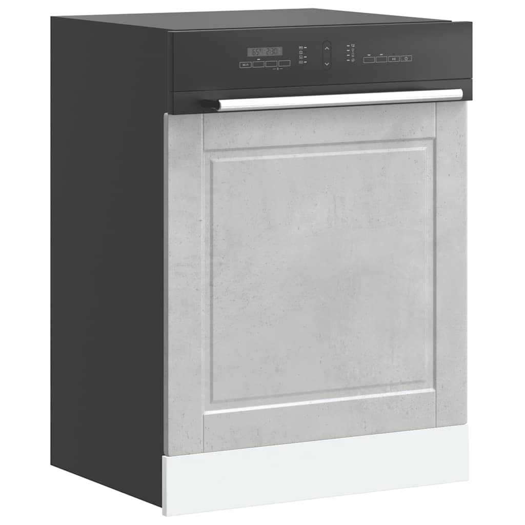 Oppvaskmaskin panel Porto betonggrå 60x1,5x57 cm konstruert tre