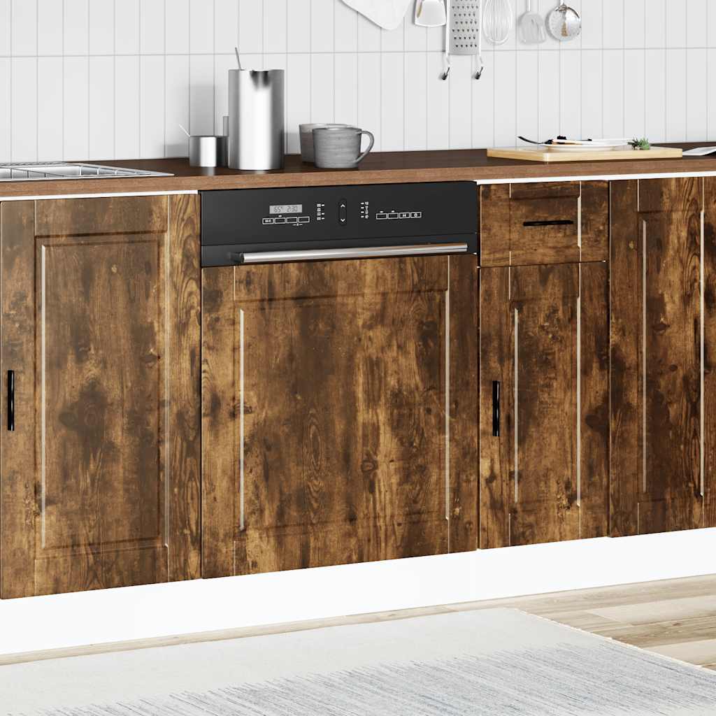 Oppvaskmaskin panel Porto røkt eik 60x1,5x57 cm konstruert tre