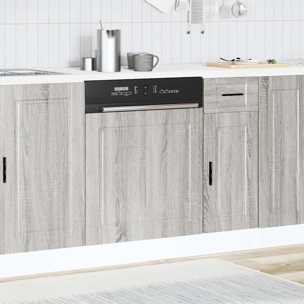 Oppvaskmaskin panel Porto grå sonoma 60x1,5x57cm konstruert tre