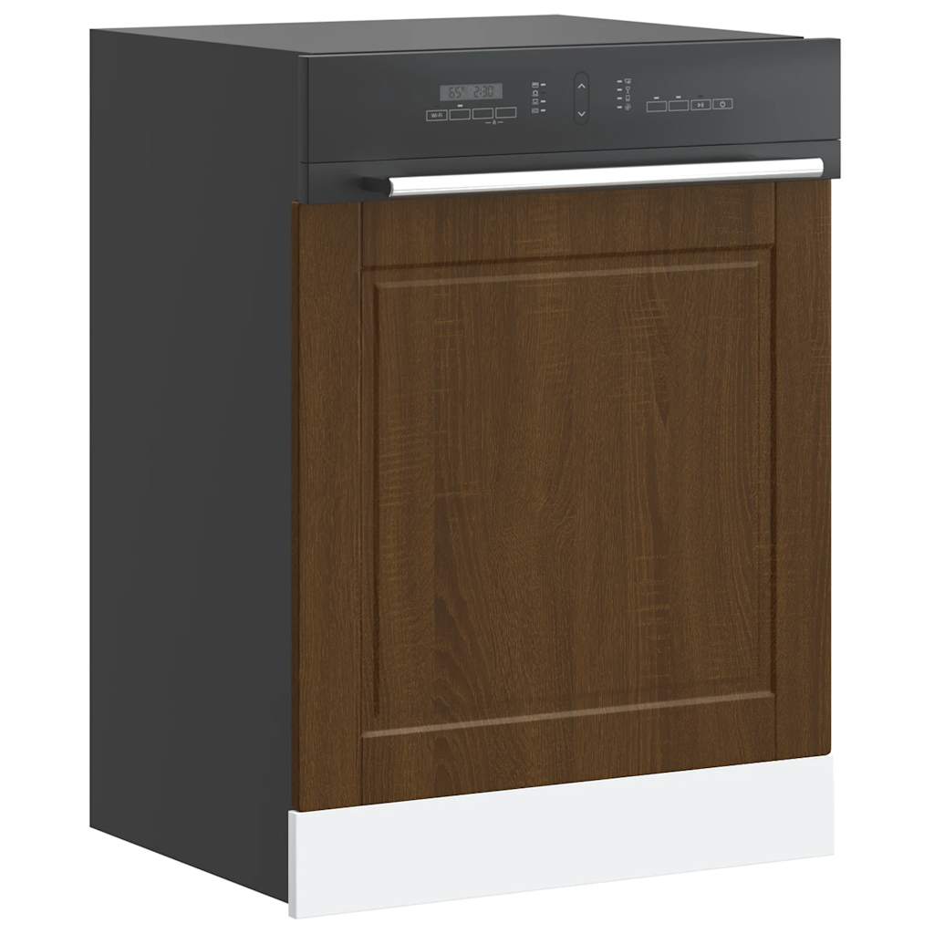 Oppvaskmaskin panel Porto brun eik 60x1,5x57 cm konstruert tre