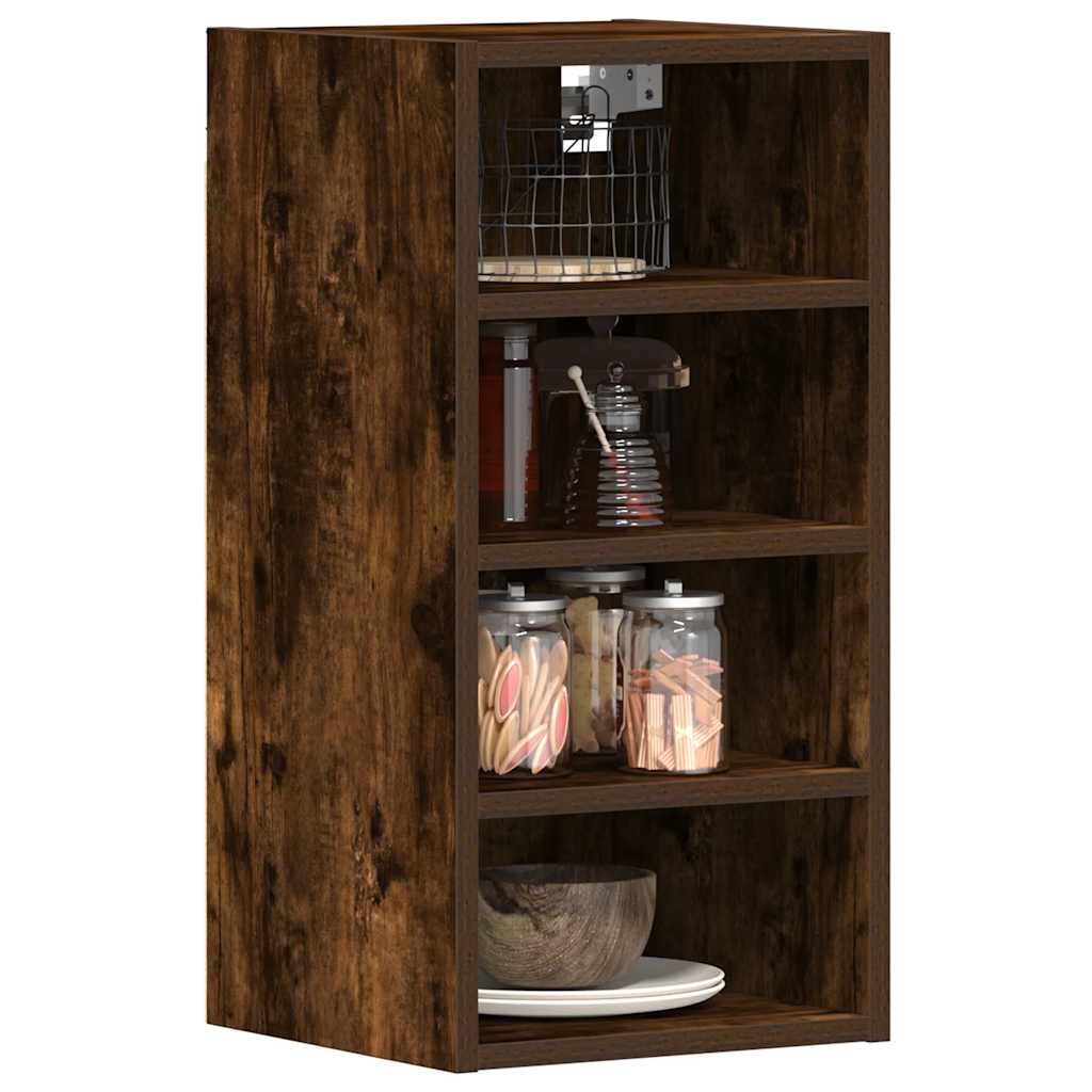 Vegghengt skap "Riga" røkt eik 30x29,5x60 cm konstruert tre