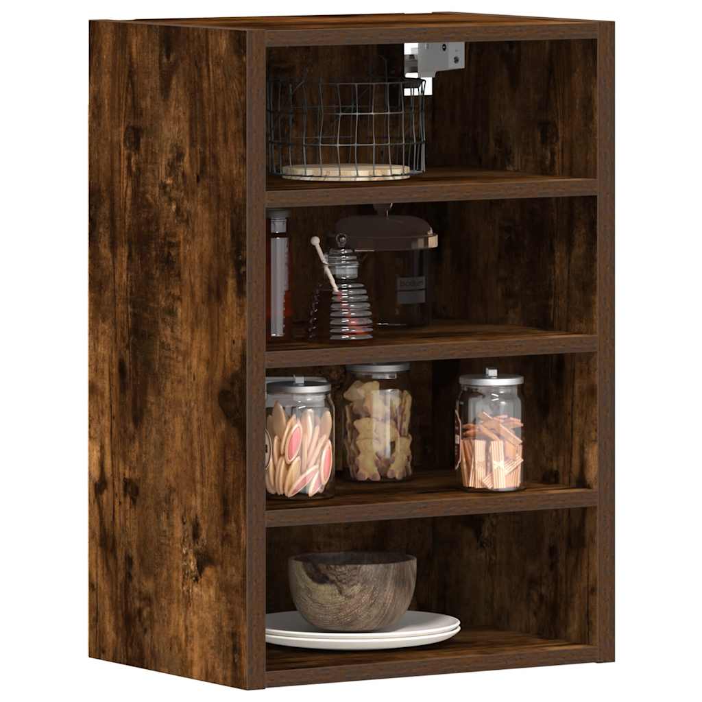 Vegghengt skap "Riga" røkt eik 40x29,5x60 cm konstruert tre