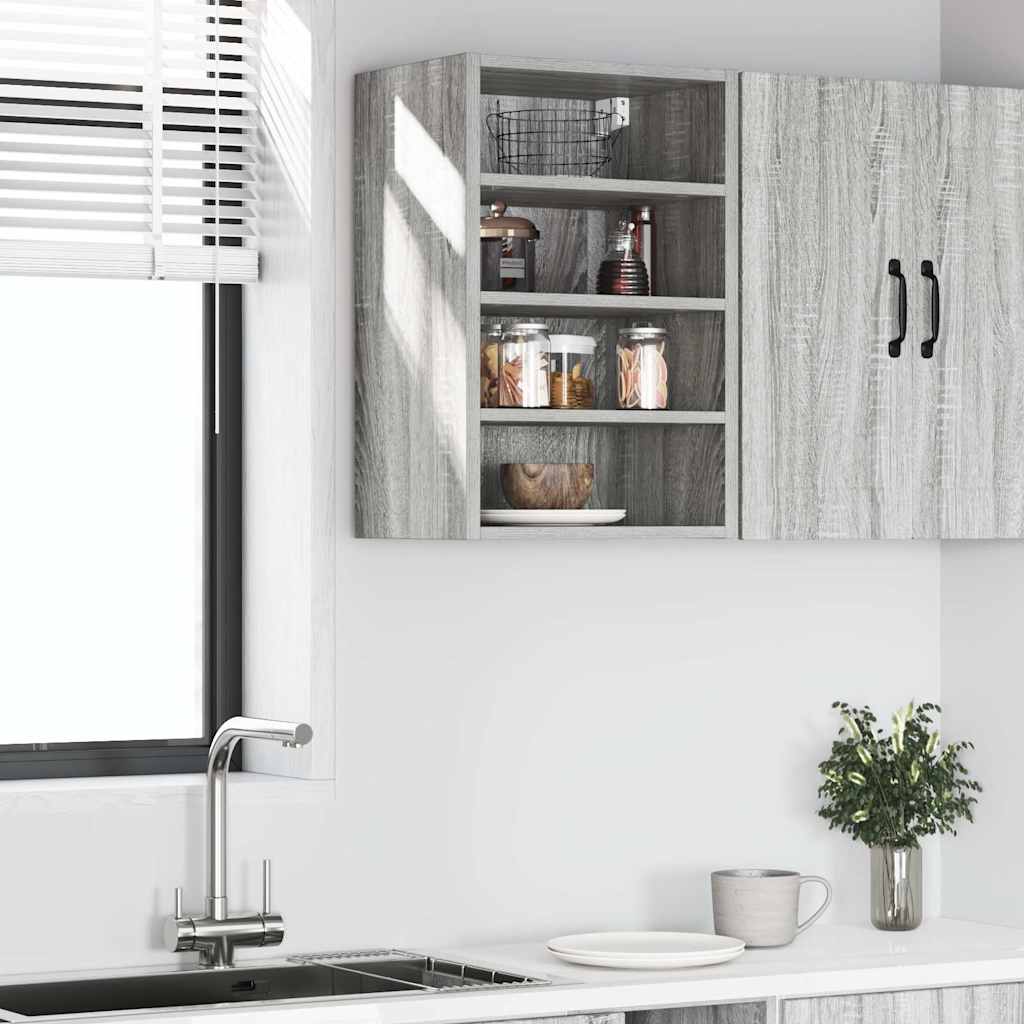 Vegghengt skap "Riga" grå sonoma 40x29,5x60 cm konstruert tre