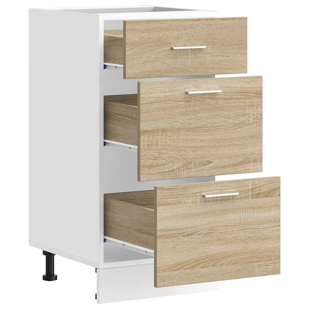 Underskap "Lyon" sonoma eik 40x46x81,5 cm konstruert tre