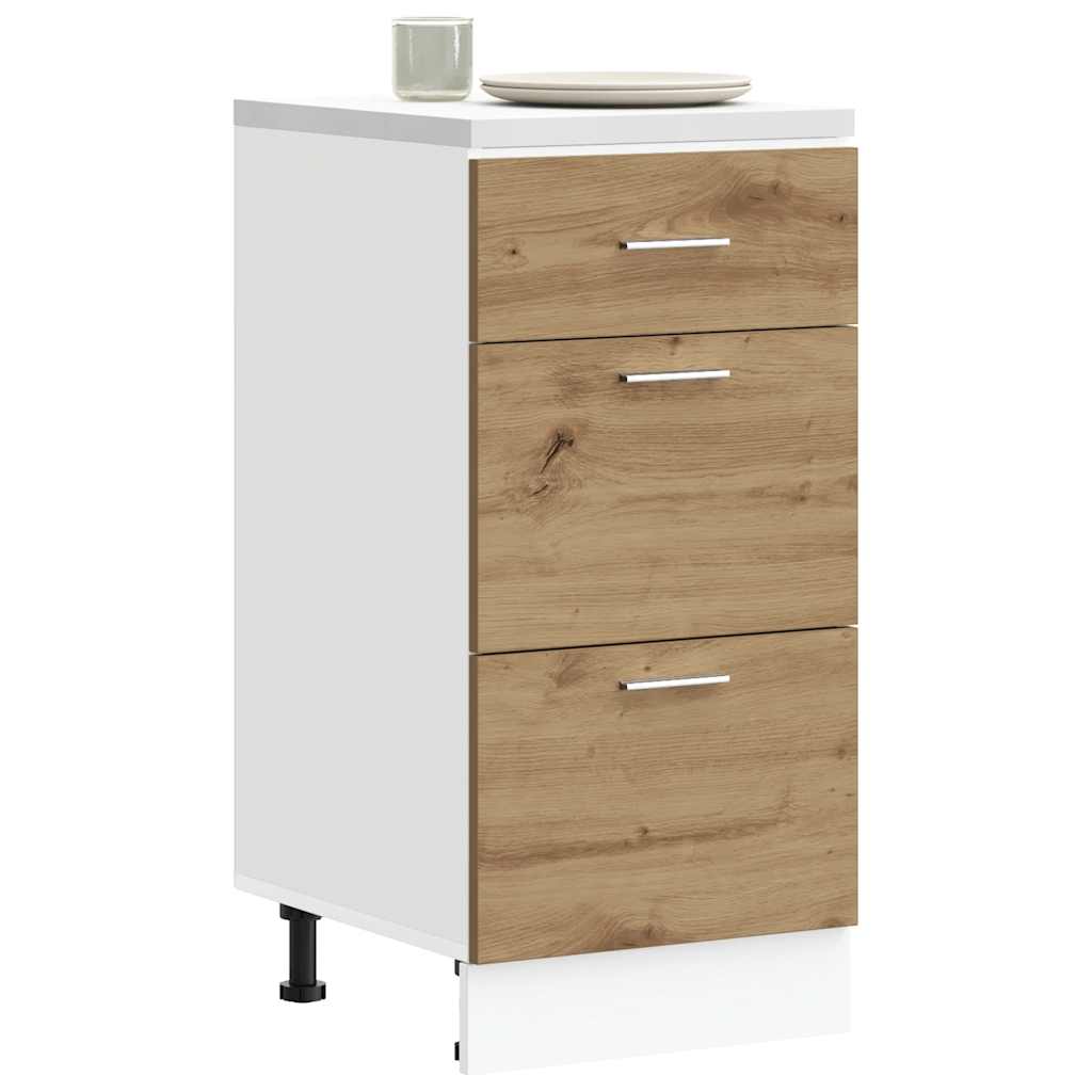 Underskap "Lyon" artisan eik 40x46x81,5 cm konstruert tre
