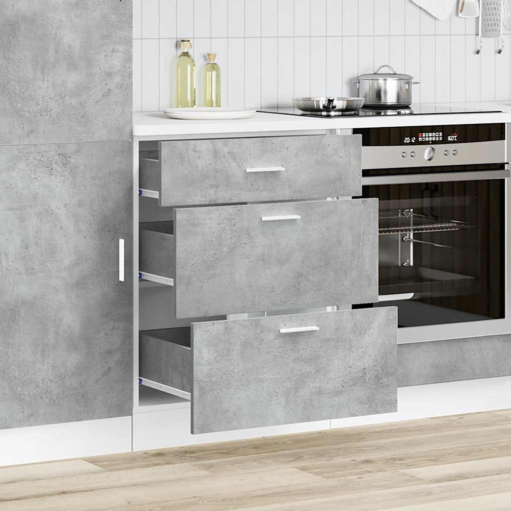 Kjøkken underskap "Lyon" betonggrå konstruert tre
