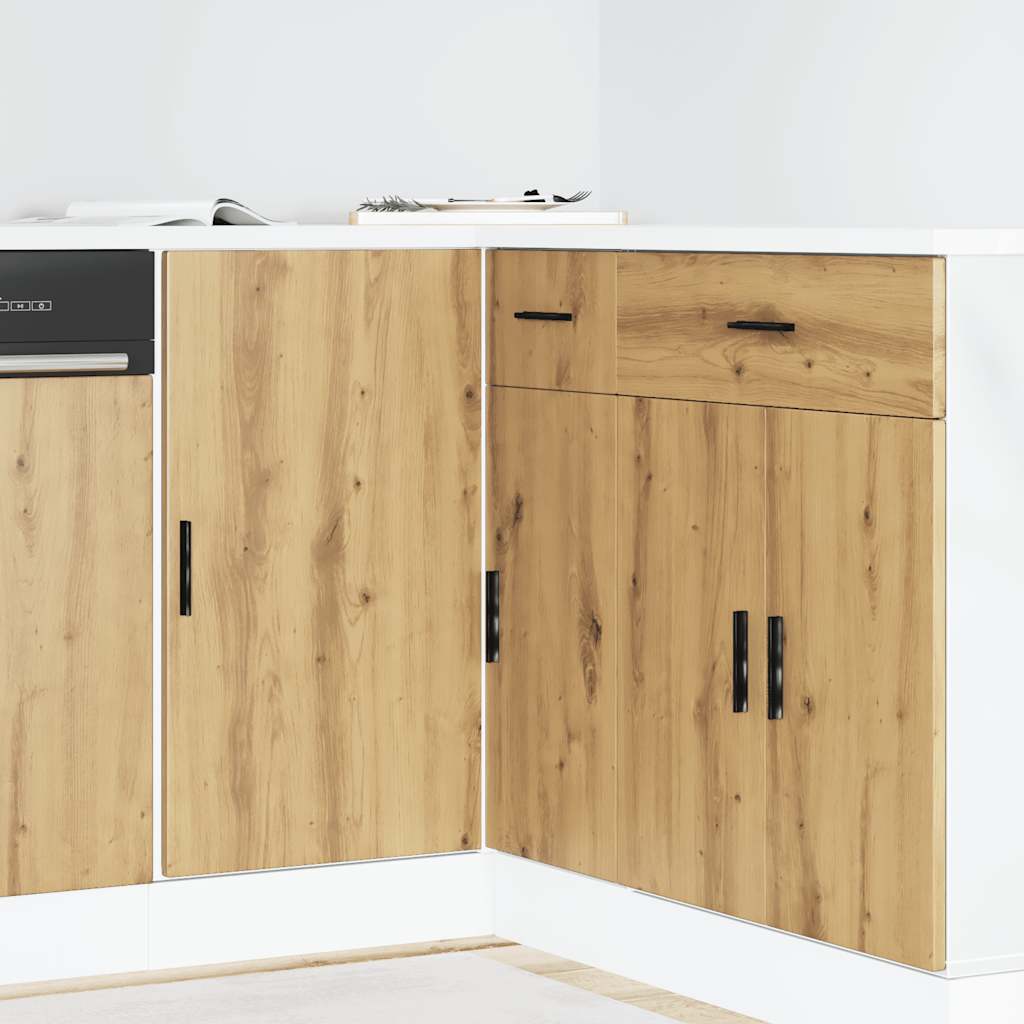 Vask underskap "Lyon" artisan eik konstruert tre