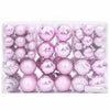 Julekuler 100 stk rosa Ø3/4/6 cm