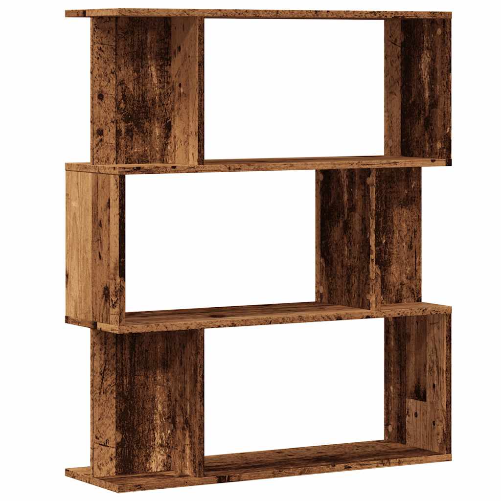 Bokhylle gammelt tre 80x24x96 cm konstruert tre