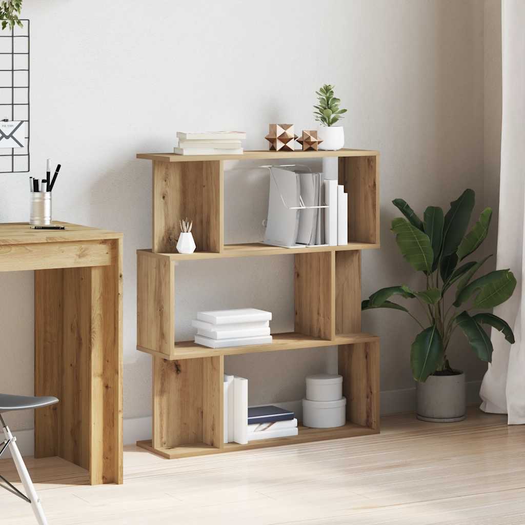 Bokhylle artisan eik 80x24x96 cm konstruert tre