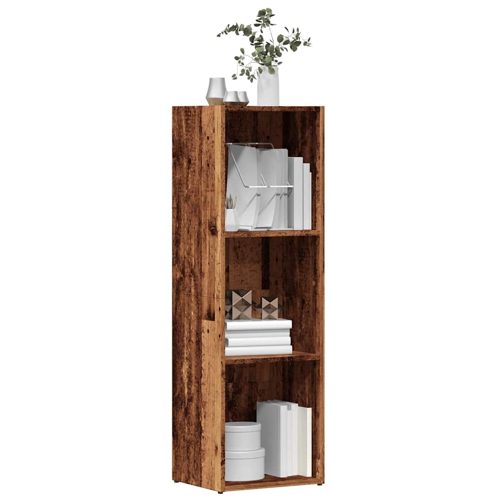 Bokhylle gammelt tre 36x30x114 cm konstruert tre