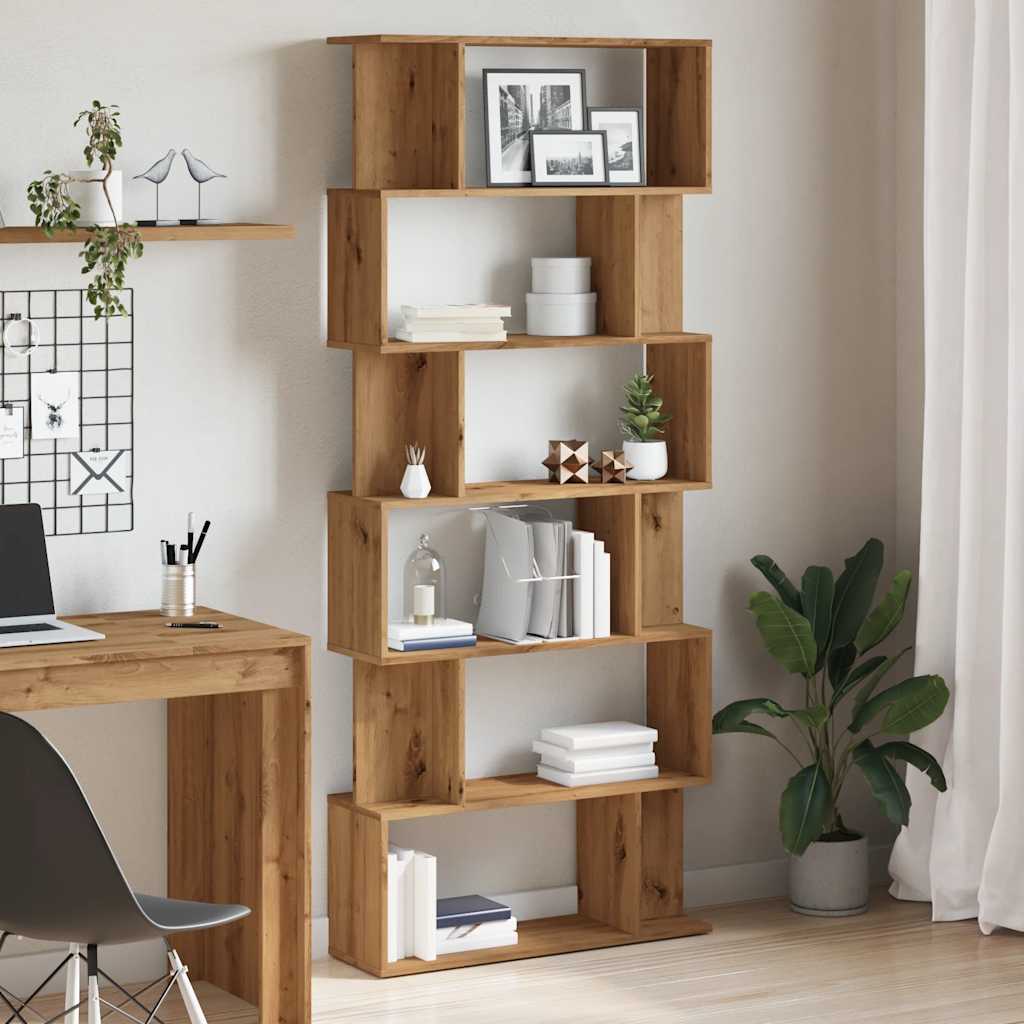 Bokhylle artisan eik 80x24x192 cm konstruert tre