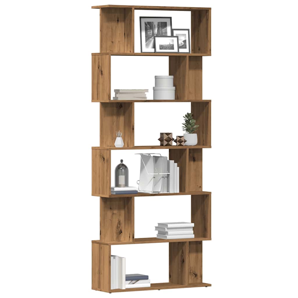 Bokhylle artisan eik 80x24x192 cm konstruert tre