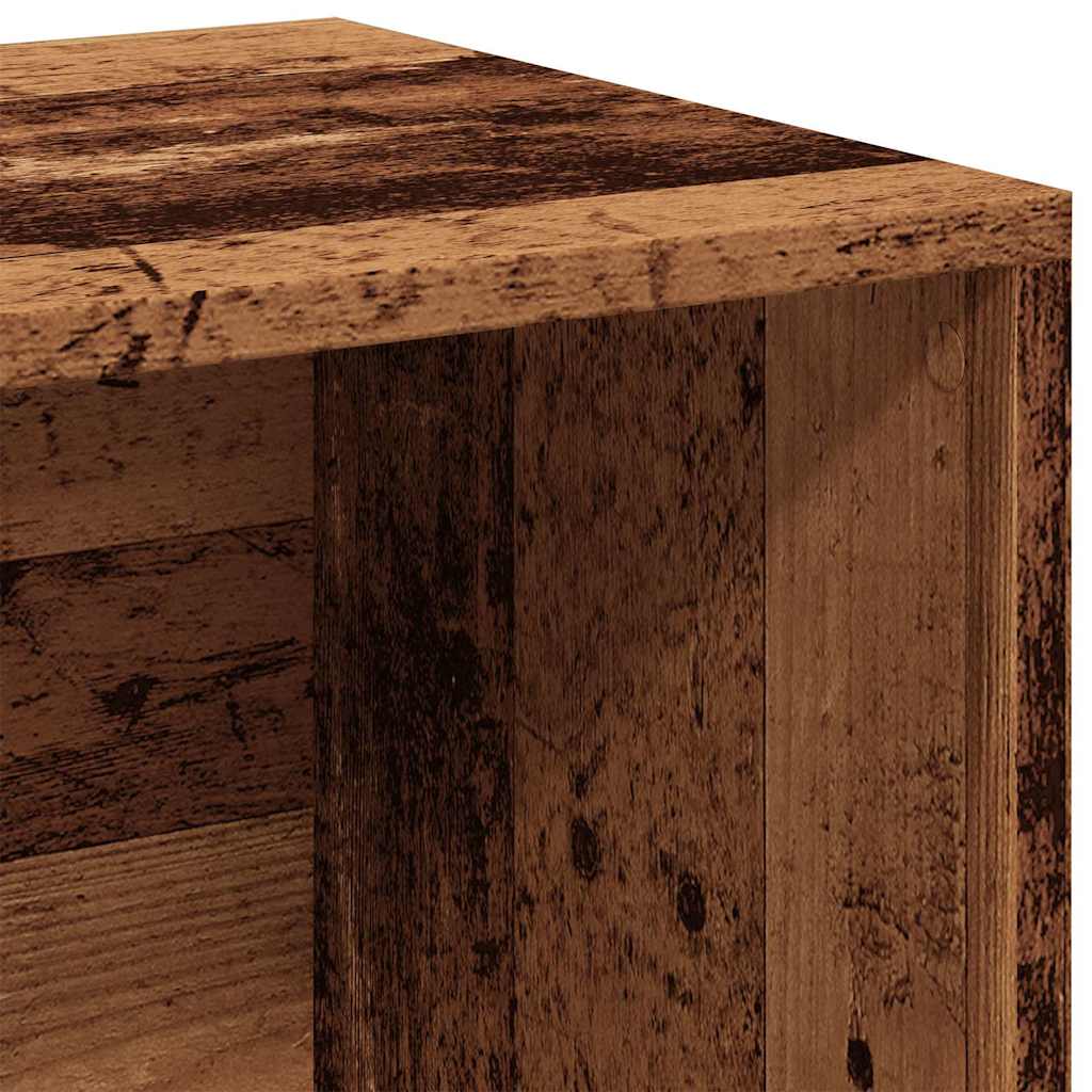 Oppbevaringsboks gammelt tre 69,5x34x36 cm konstruert tre