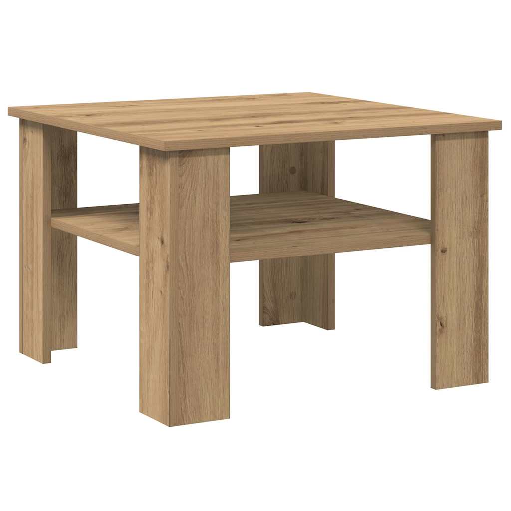 Salongbord artisan eik 60x60x42 cm konstruert tre