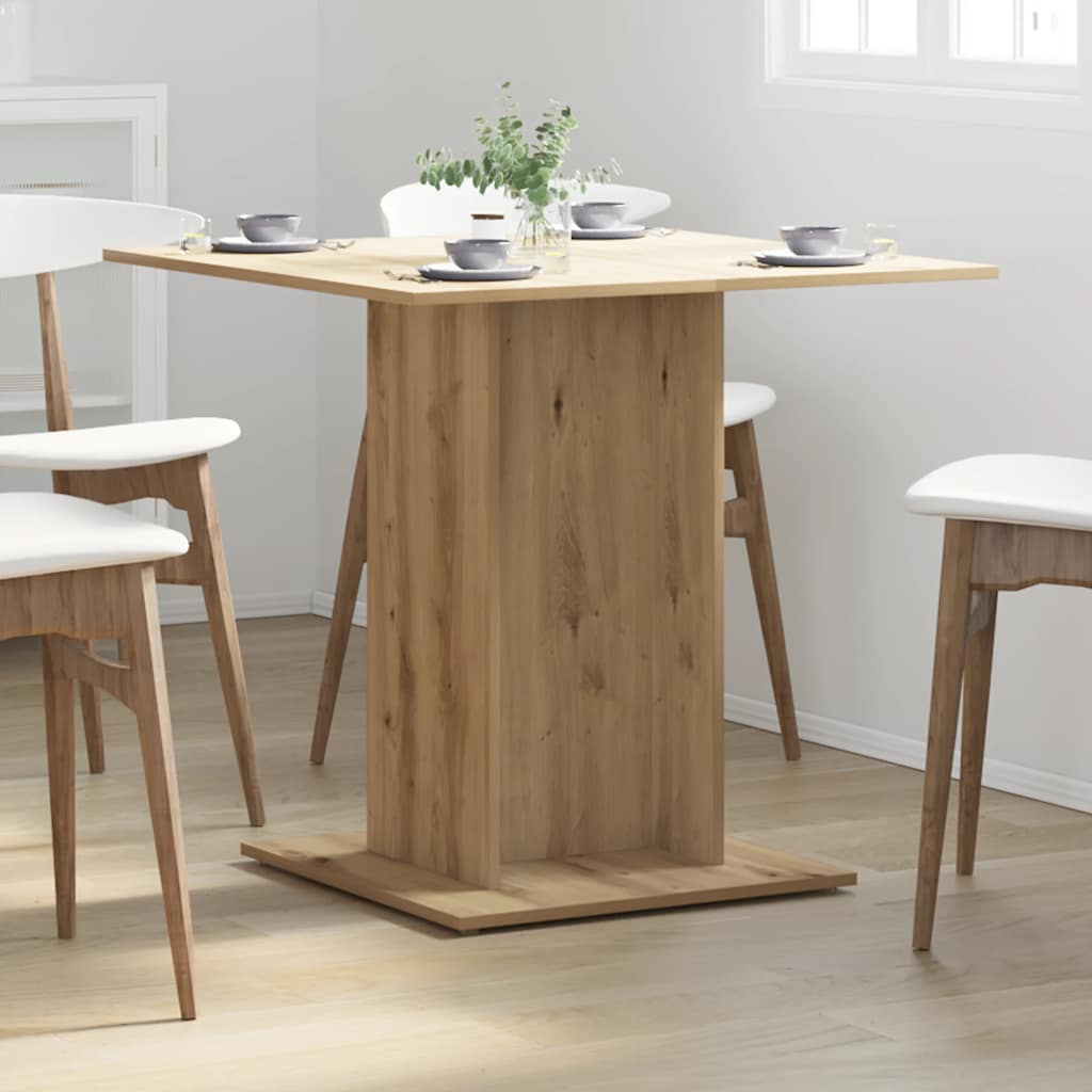 Spisebord artisan eik 80x80x75 cm konstruert tre