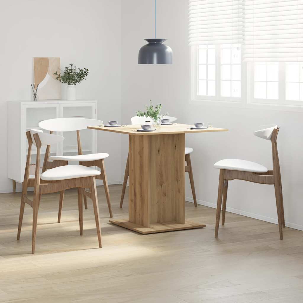 Spisebord artisan eik 80x80x75 cm konstruert tre