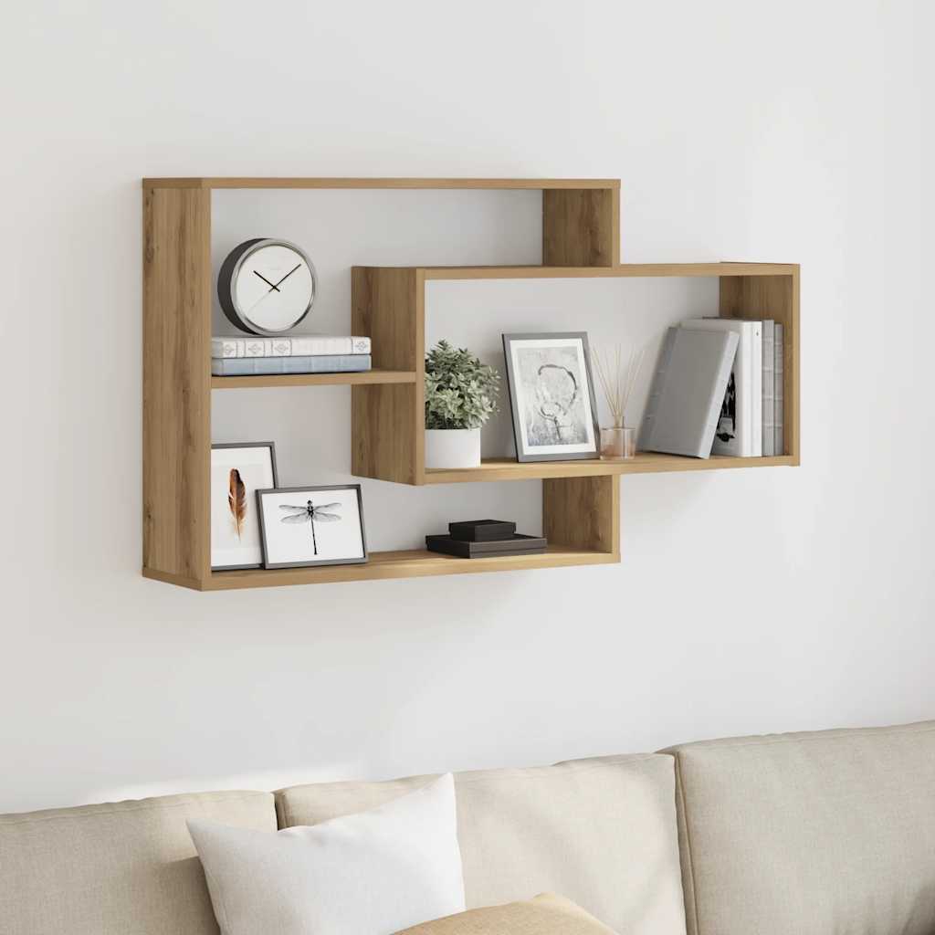 Vegghylle artisan eik 104x20x58,5 cm konstruert tre