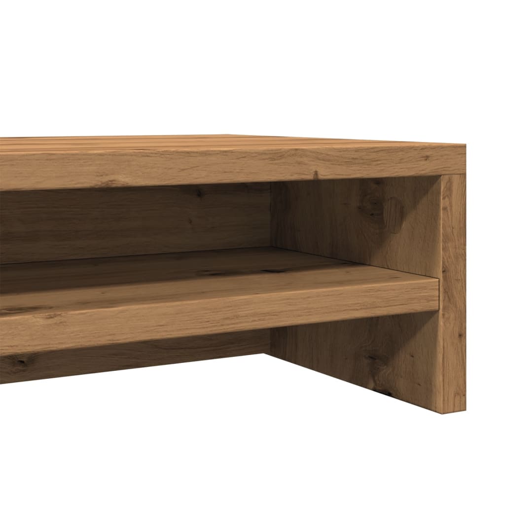 Skjermstativ håndverkseik 100x24x13 cm konstruert tre