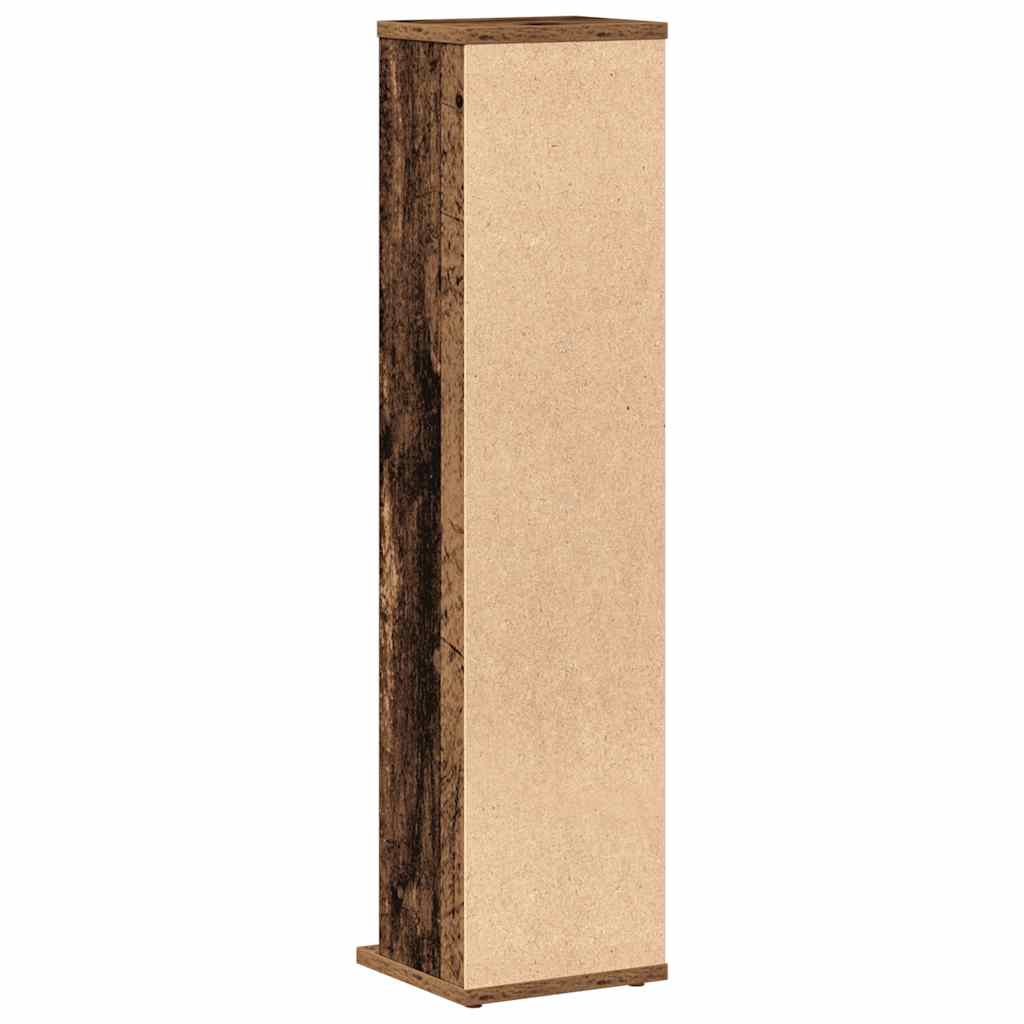 CD-skap gammelt tre 21x20x88 cm konstruert tre