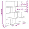Bokhylle/romdeler gammelt tre 105x24x102 cm