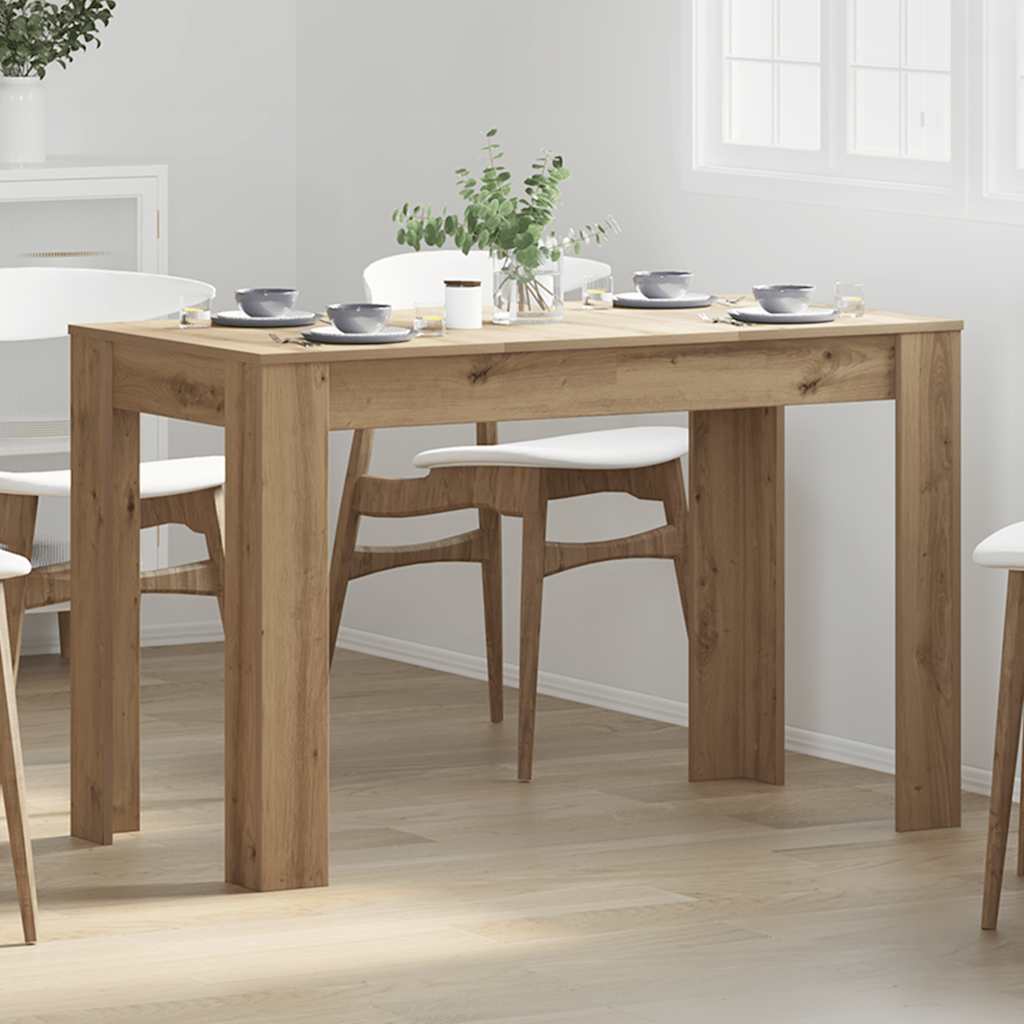 Spisebord artisan eik 120x60x76 cm konstruert tre