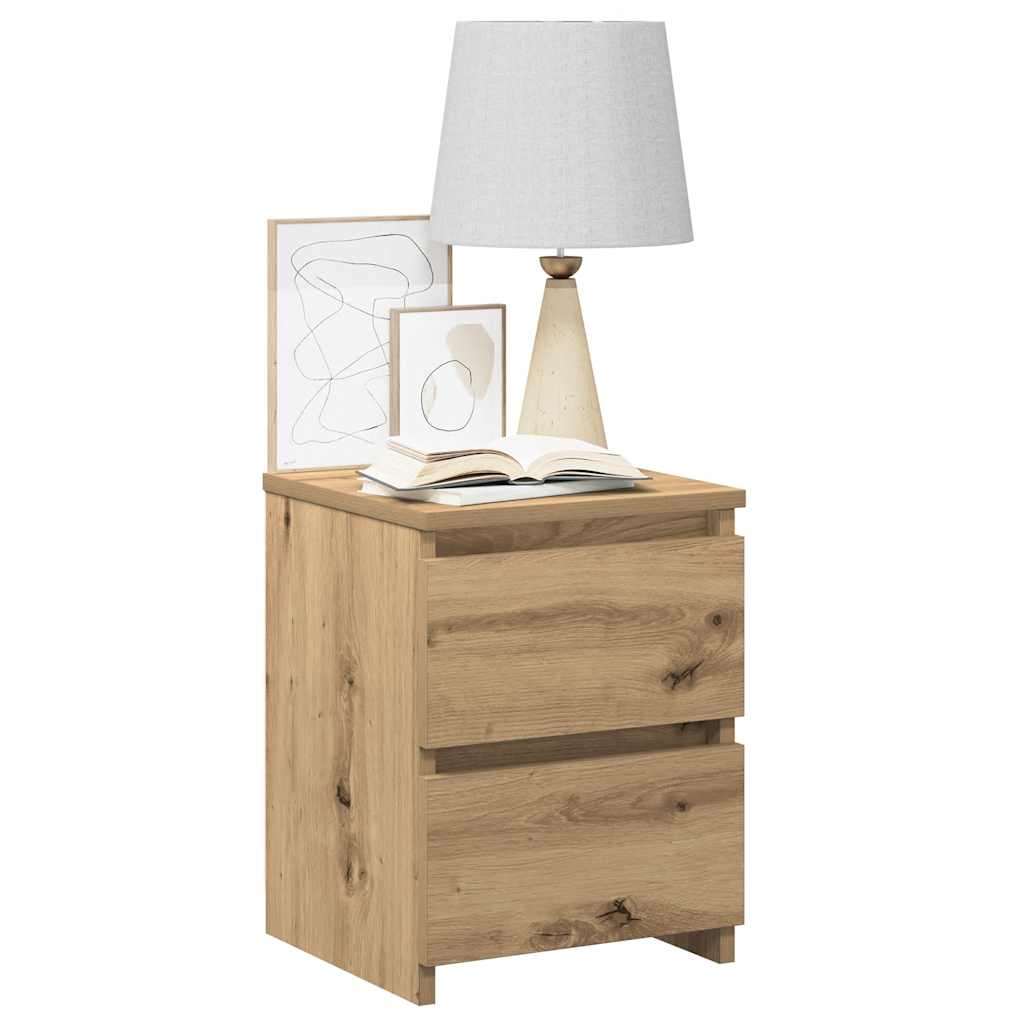 Nattbord 2 stk artisan eik 30x30x40 cm konstruert tre