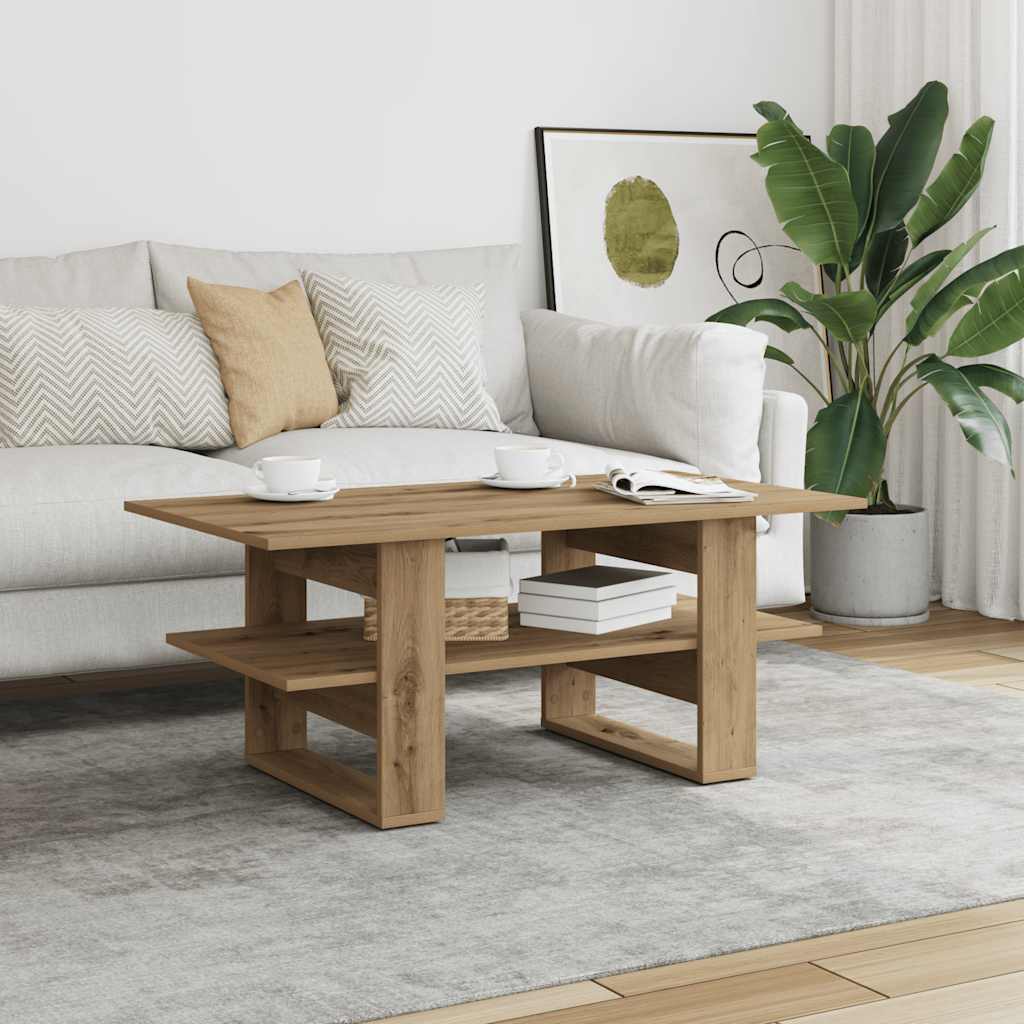 Salongbord artisan eik 102x55x42 cm konstruert tre