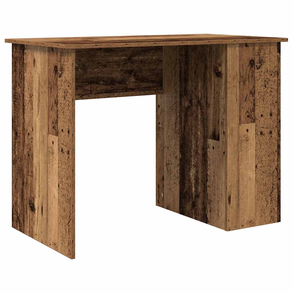 Skrivebord gammelt tre 100x55x75 cm konstruert tre