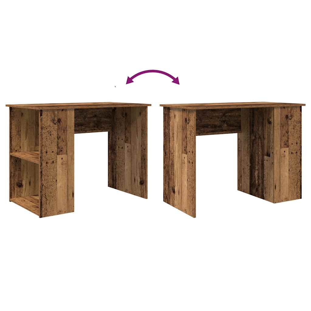 Skrivebord gammelt tre 100x55x75 cm konstruert tre