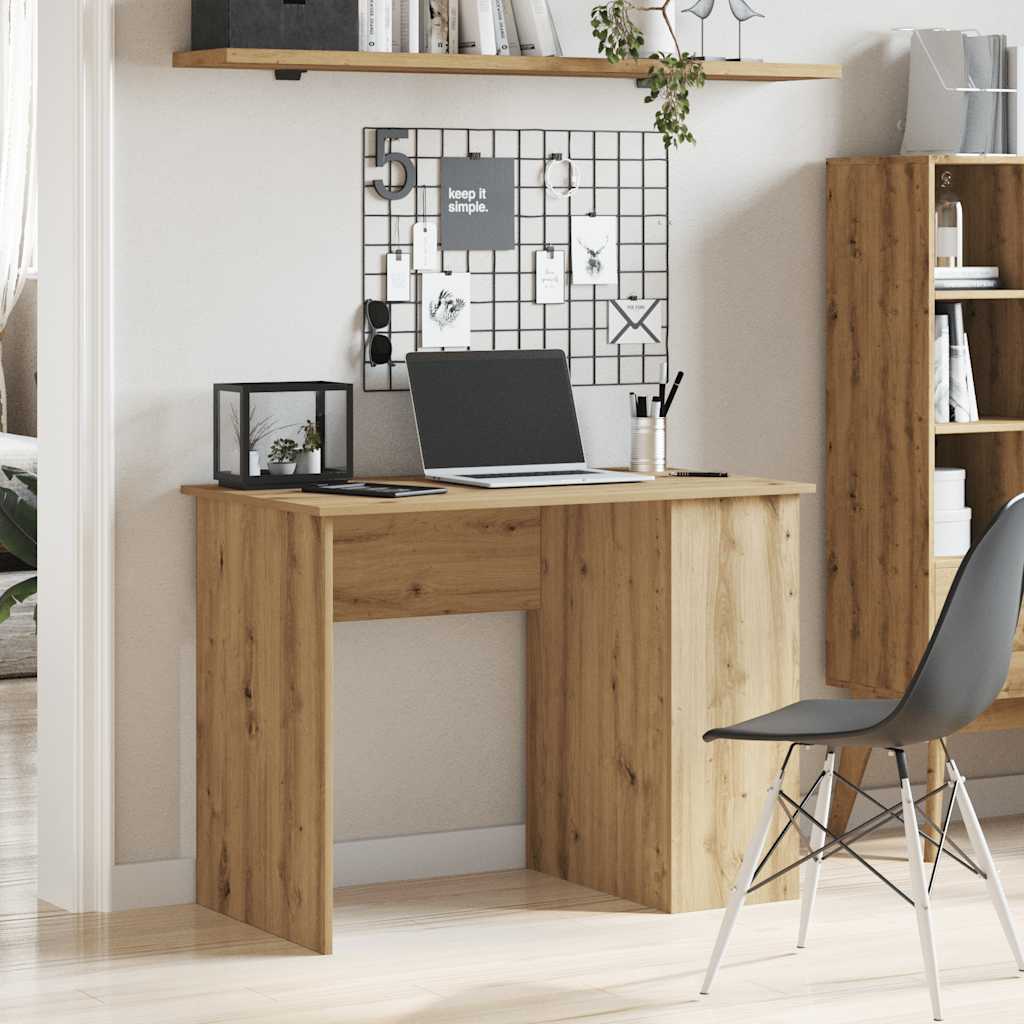 Skrivebord artisan eik 100x55x75 cm konstruert tre