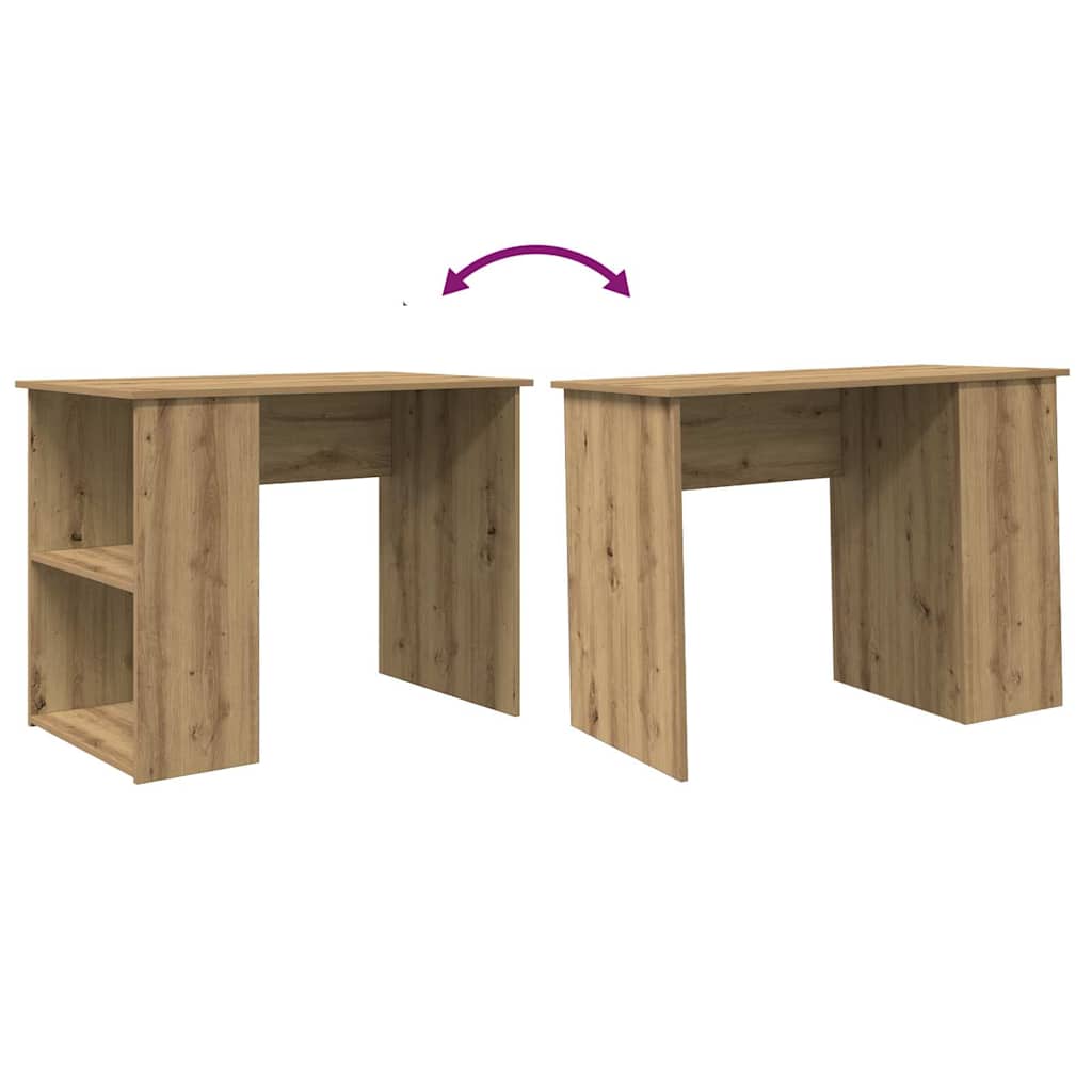 Skrivebord artisan eik 100x55x75 cm konstruert tre