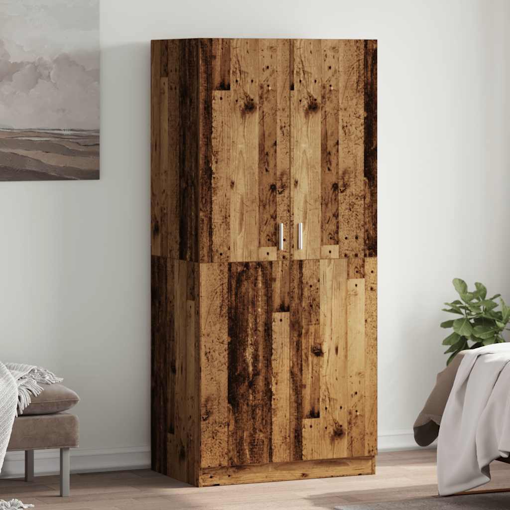 Garderobe gammelt tre 80x52x180 cm konstruert tre