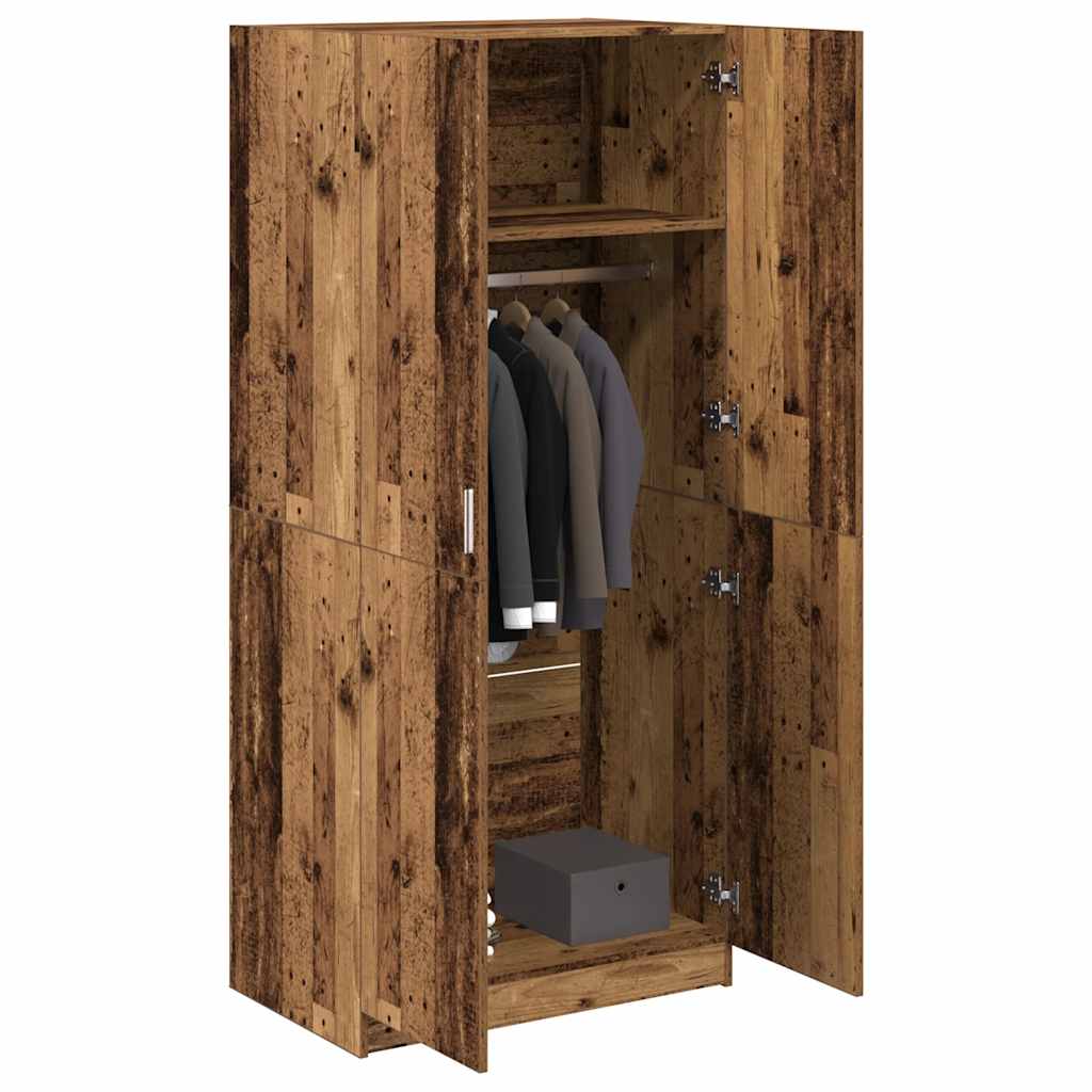 Garderobe gammelt tre 80x52x180 cm konstruert tre