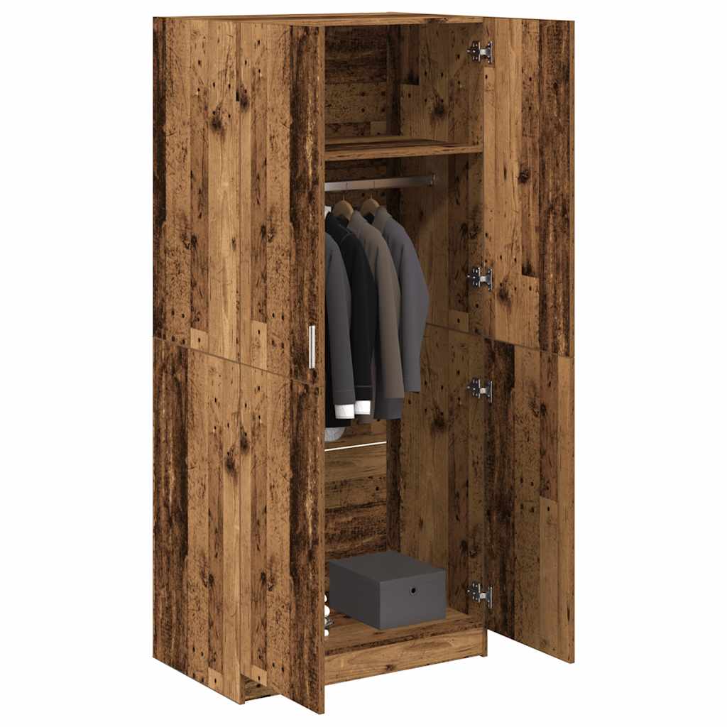 Garderobe gammelt tre 90x52x200 cm konstruert tre