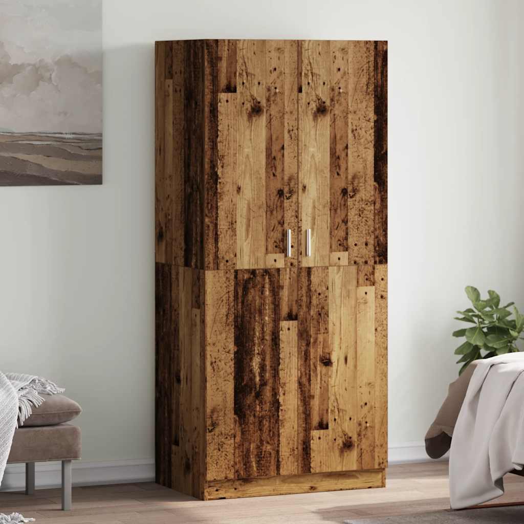 Garderobe gammelt tre 90x52x200 cm konstruert tre